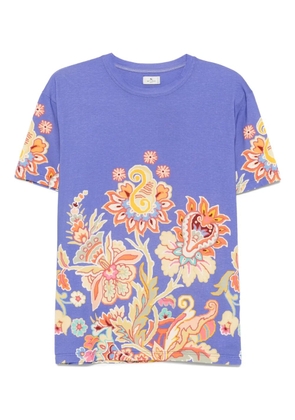 ETRO floral-print paisley T-shirt - Blue
