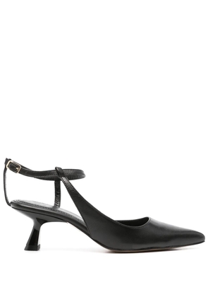 Souliers Martinez Camelia 50mm leather pumps - Black