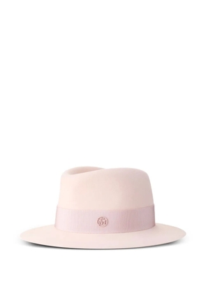 Maison Michel logo-plaque hat - Pink