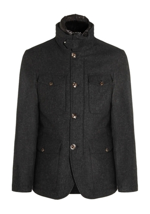 Montecore high-neck buttoned coat - Grey