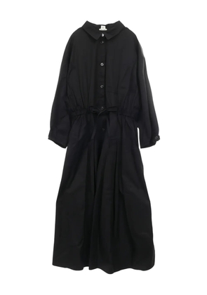 Hermès Pre-Owned polo-collar maxi dress - Black