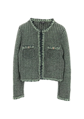 CHANEL Pre-Owned 1986~1988 Cocomark button knitted jacket - Black