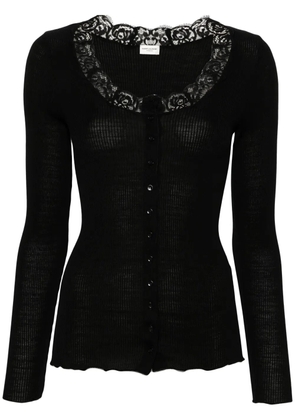 Saint Laurent lace detailing cardigan - Black