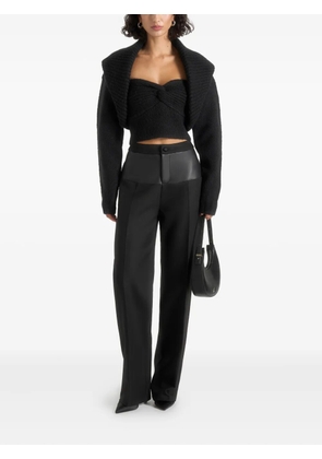 Manière De Voir Emya top and cardigan set - Black