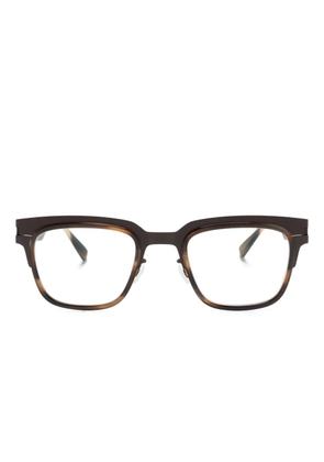 Mykita Raymond rectangle-frame glasses - Brown