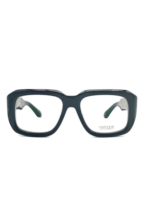 Matsuda rectangle-frame arms-detail glasses - Black
