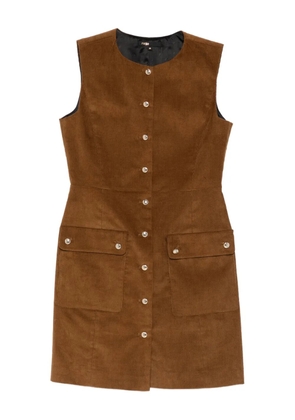 Maje round-neck sleeveless dress - Brown