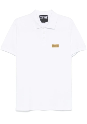 Versace Jeans Couture logo-plaque polo shirt - White