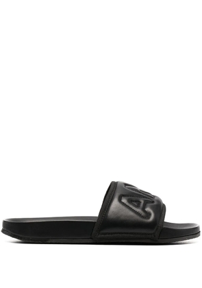 AMBUSH embossed-logo slides - Black