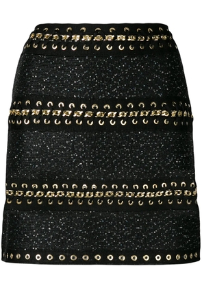 Balmain chain-embellished mini skirt - Black