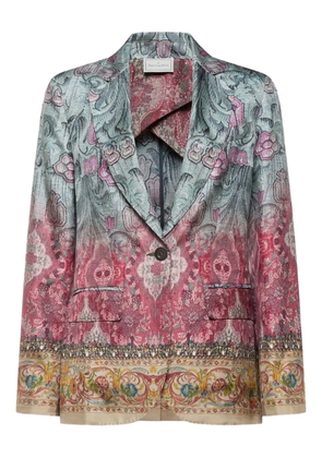 Pierre-Louis Mascia floral-print single-breasted blazer - Grey