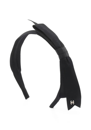 CHANEL Pre-Owned 1986-1988 CC-logo headband - Black