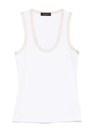 Fabiana Filippi contrasting-border tank top - White