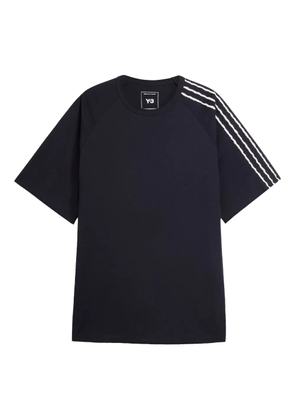 Y-3 raw-edge 3-stripes T-shirt - Black