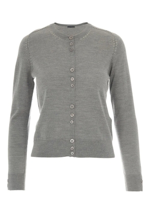 LIU JO buttoned detailed wool cardigan - Grey