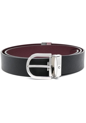 Montblanc buckle-fastening leather belt - Black