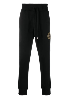 Versace Jeans Couture logo-embroidered cotton track trousers - Black