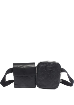 Gucci Pre-Owned 2000s Guccissima Double Pouch belt bag - Black