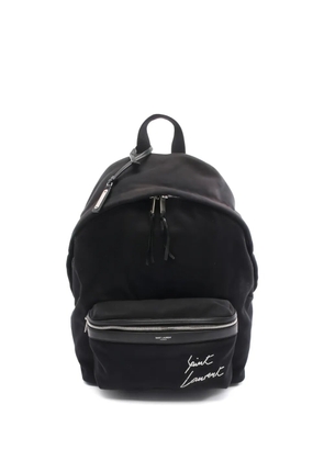 Saint Laurent Pre-Owned 2000s logo embroidery rucksack - Black