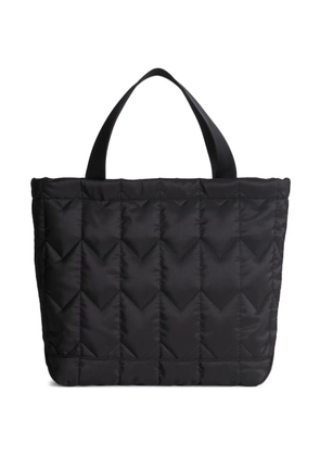 Maison Kitsuné large chevron quilted tote bag - Black