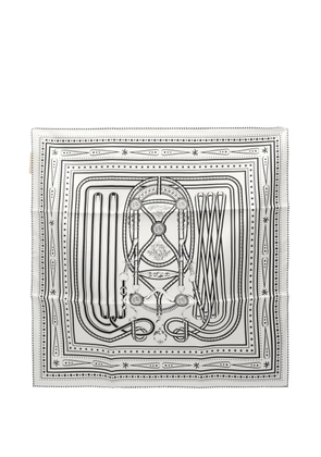 Hermès Pre-Owned 2020s 55 grand bandana silk scarf - White