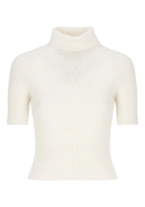 Vanisè ribbed turtleneck top - White
