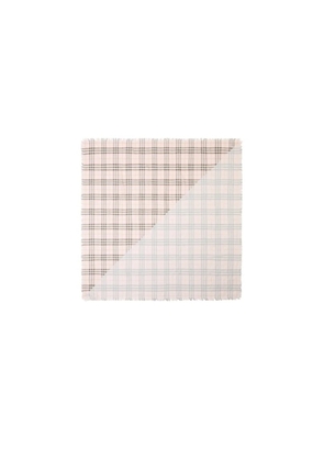 Burberry check fringed scarf - Pink