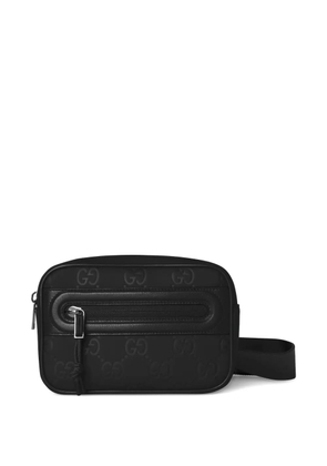 Gucci logo-embossed shoulder bag - Black
