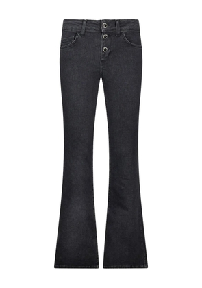 LIU JO button-embellished bootcut jeans - Black