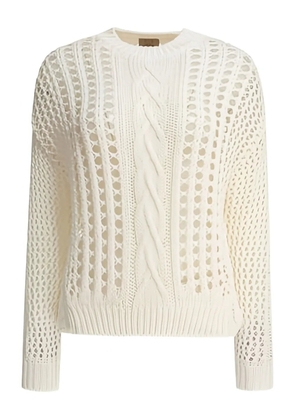 RAKKI cable-knit sweater - White