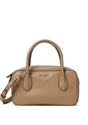 TWINSET top-handle zip-fastening tote bag - Brown