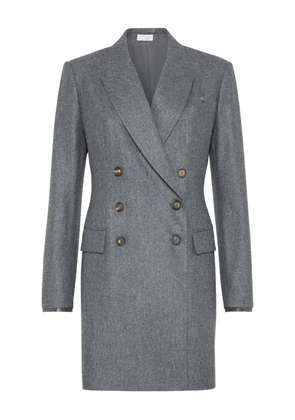 Brunello Cucinelli Monili-detail mini dress - Grey