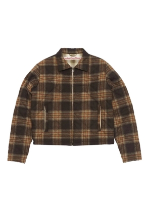 Stockholm Surfboard Club checked jacket - Brown