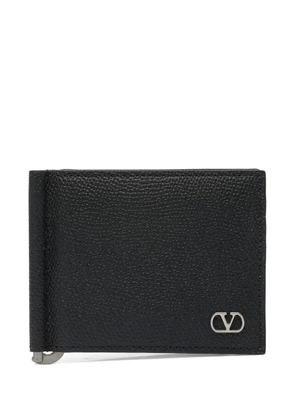 Valentino Garavani VLogo leather money clip wallet - Black