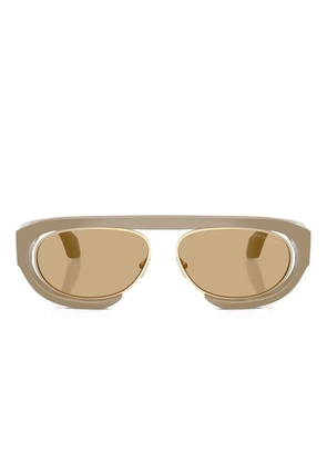 Giorgio Armani oval-frame sunglasses - Neutrals