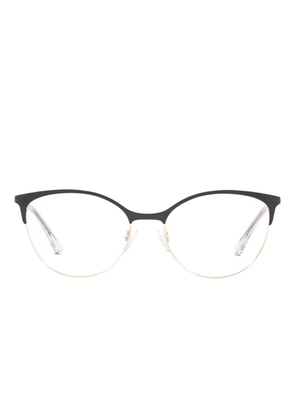 Emporio Armani round metal glasses - Black