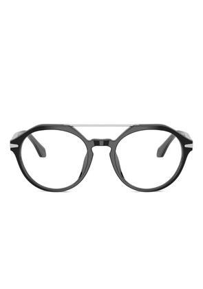 Giorgio Armani geometric-frame glasses - Black