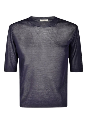 Zanone short-sleeve round-neck sweater - Blue