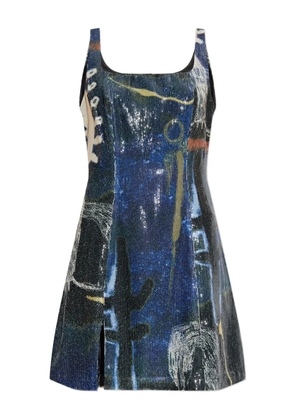 MUNTHE sequin abstract-print mini dress - Blue