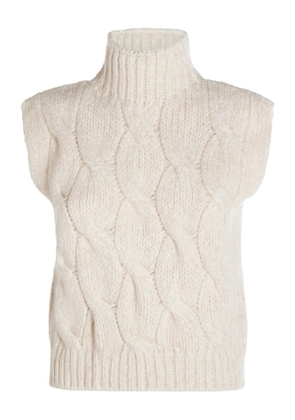 Eleventy cable-knit high-neck sleeveless vest - Neutrals