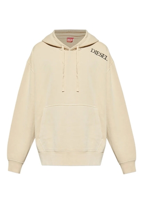 Diesel logo-embroidered hoodie - Neutrals
