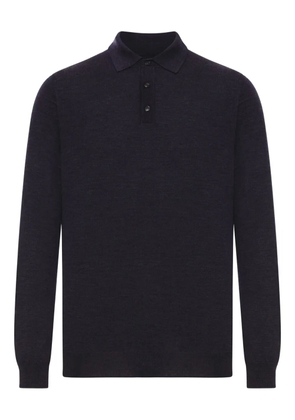 Zanone long-sleeve polo shirt - Black