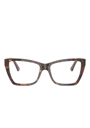 Jimmy Choo Eyewear tortoiseshell gold-detail glasses - Brown