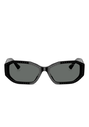 Jimmy Choo Eyewear crystal-embellished geometric sunglasses - Black
