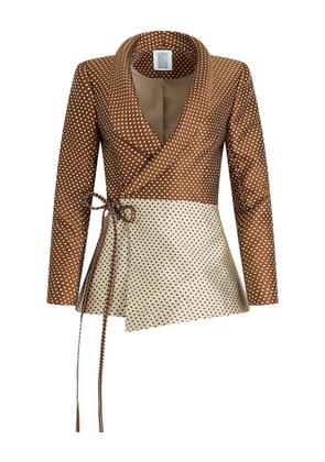 Rosie Assoulin Rapt Attention polka-dot wrap blazer - Brown