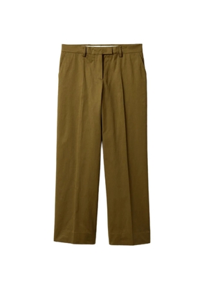 Miu Miu logo-embroidered trousers - Green