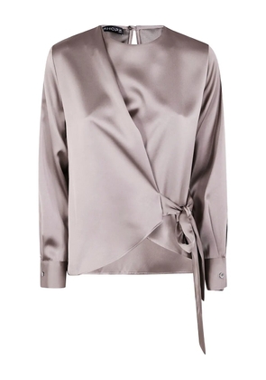 DRHOPE wrap-tie shirt - Neutrals