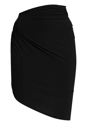 Jacquemus asymmetric draped skirt - Black