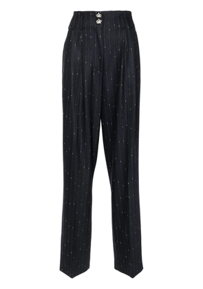 Genny high-waisted pinstriped trousers - Blue