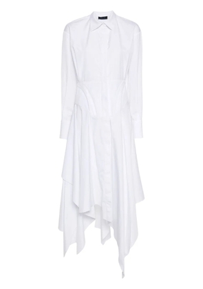 Mugler poplin midi dress - White